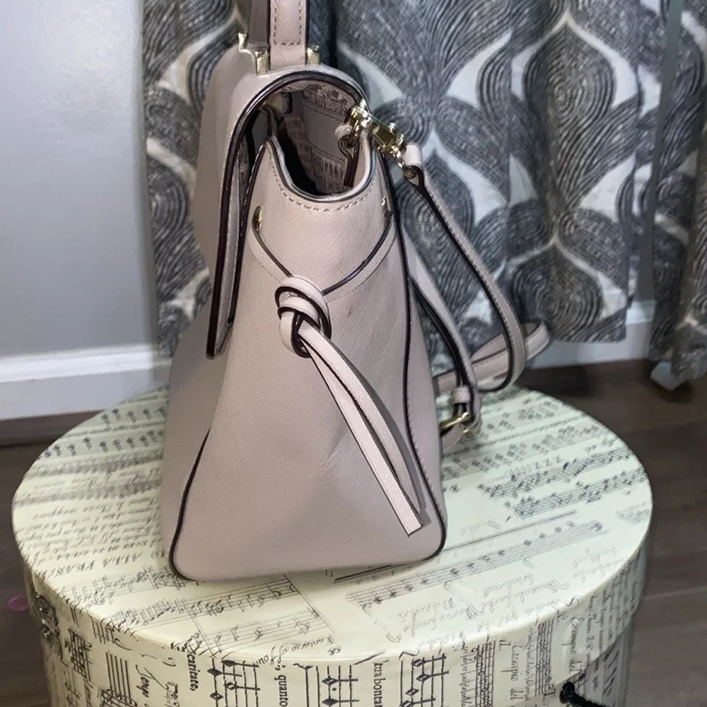 Kate Spade Pale Grey Top Handle Crossbody Purse - Picture 5 of 7